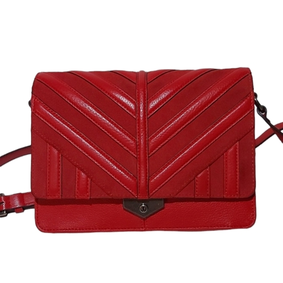 31. AIMEE KESTENBERG LEATHER AND SUEDE CROSSBODY BAG! - Picture 1 of 2